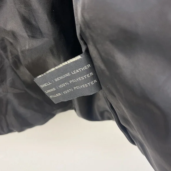 Cropped Black Leather Jacket - Picture 6 of 10